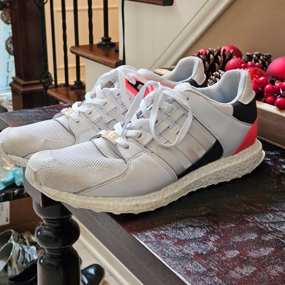 Adidas Men's Ultraboost Equipment ADV/91-16 Athletic Shoes, White/Black, Sz 13 - Picture 3 of 16